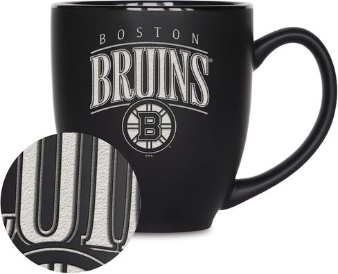 Rico Industries NHL Hockey Utah Mammoth Tribute 15oz Laser Engraved Matte Black Ceramic Bistro Mug - For Hot or Cold Drinks in Saudi Arabia