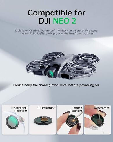 3 عبوات من مرشح ND المغناطيسي لـ DJI Neo 2 (ND8/ND16/ND32) - تعرض رئيسي في ضوء الشمس، يتيح ضبابية الحركة السلسة وسرعة الغالق المثالية لتصوير فيديو جوي احترافي in Kuwait