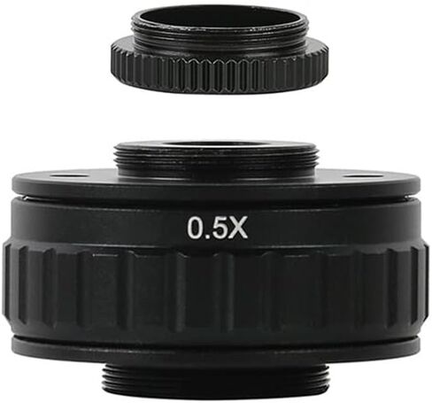 مجموعة ملحقات المجهر SZM CTV 1/2 1/3 1X 0.3X 0.5X محول C Mount Lens + C CS Simul البؤري مجهر ستيريو ثلاثي العينيات H_DMI VGA USB كاميرا فيديو شرائح المجهر (محول 0.5X) in Saudi Arabia