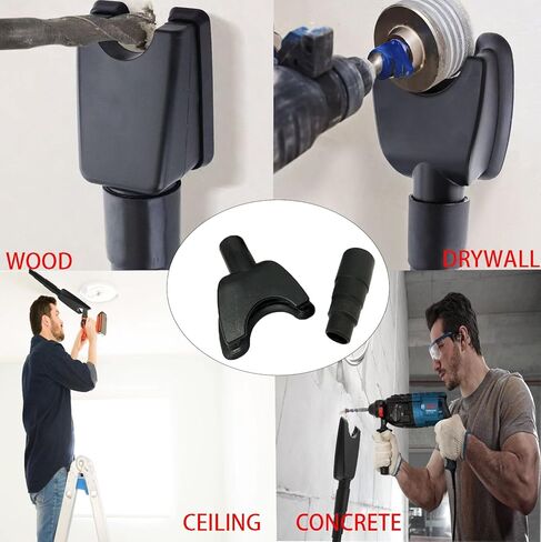 Hand-Free Drill Dust Collector - NeilBee Drilling Hole Saw Dust Extraction Tool, Drywall Dust Collector Drill Dust Collector for Vacuum Cleaner, Vacuum Attachment Dust Collector in Saudi Arabia