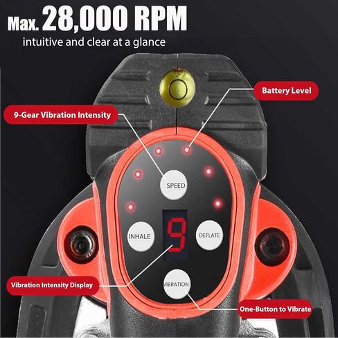 أداة اهتزاز البلاط اللاسلكية، آلة تسوية اهتزاز البلاط الأوتوماتيكية المحمولة 880 رطل مع كوب شفط 9.8 * 5.5 بوصة وبطارية 2x لبلاط تركيب بلاط السيراميك والرخام، 9-Gear بحد أقصى. 28000 دورة في الدقيقة in Kuwait