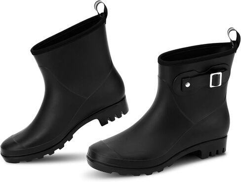 Women's Short Rain Boots Waterproof, Chelsea Ankle Rain Shoes Rubber Garden Boot for Ladies in Saudi Arabia