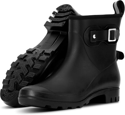 Women's Short Rain Boots Waterproof, Chelsea Ankle Rain Shoes Rubber Garden Boot for Ladies in Saudi Arabia