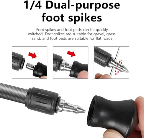 3Pcs Rubber Camera Monopod Tripod Foot Pad 1/4inch Antislip Release Foot Pad for Monopod Leg Accessories Leveling Feet in Saudi Arabia