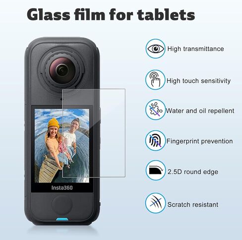 3-Pack Screen Protector for Insta360 X4 Air, Tempered Glass Camera Screen Protector, 9 Hardness HD Clear, Anti-Scratch and Bubble-Free Protective Film in Saudi Arabia