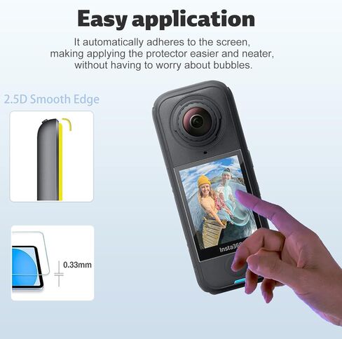 3-Pack Screen Protector for Insta360 X4 Air, Tempered Glass Camera Screen Protector, 9 Hardness HD Clear, Anti-Scratch and Bubble-Free Protective Film in Saudi Arabia