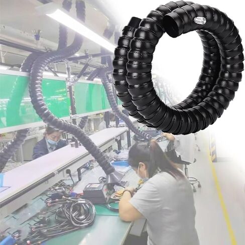 Flexible Duct Collector Arm for Air Extraction, Industrial Smoke Extraction Hose, 360° Adjustable Fume Removal Pipe, 1m Length (ID 160mm) for Efficient Dust Collection in Saudi Arabia