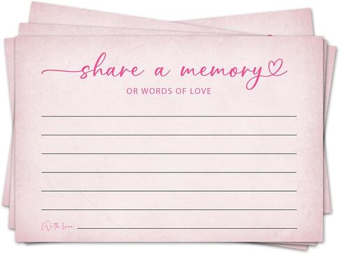 Share a Memory Cards for Celebration of Life, Green Leaf Guest Book for Funeral, Birthday, Anniversary, Wedding, Graduation, Memorial, Going Away Party, 25 PCS 4x6 Inches Card-009 in Saudi Arabia