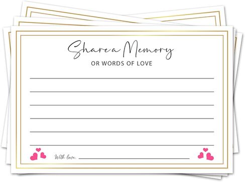 Share a Memory Cards for Celebration of Life, Green Leaf Guest Book for Funeral, Birthday, Anniversary, Wedding, Graduation, Memorial, Going Away Party, 25 PCS 4x6 Inches Card-009 in Saudi Arabia