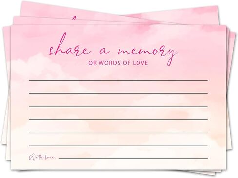 Share a Memory Cards for Celebration of Life, Green Leaf Guest Book for Funeral, Birthday, Anniversary, Wedding, Graduation, Memorial, Going Away Party, 25 PCS 4x6 Inches Card-009 in Saudi Arabia