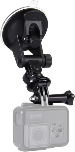 PULUZ Suction Cup Mount for Gopro Car Mount, Adjustable Vehicle Window & Windshield Mount Holder, Compatible with GoPro Hero 12 11 10 9 8 7/Insta360 X3 x2/DJI OSMO Action Camera Mount in Saudi Arabia