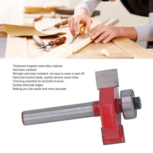 14 Inch Shank Tungsten Alloy T Type Router Bit Woodworking Grooving Router Bit (1/4x3/8) in Saudi Arabia