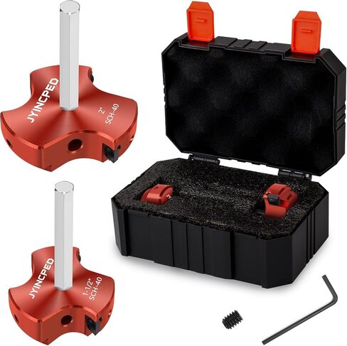 مخرطة أنابيب PVC مقاس 3 بوصات مع شفرة ثلاثية، أداة سباكة لتوفير مأخذ توصيل PVC، مخرطة تركيب الأنابيب البلاستيكية مقاس 3 بوصات لمركز تركيب CPVC ABS مقاس 40 بوصة، تناسب المثاقب القياسية مقاس 1/2 بوصة in Kuwait