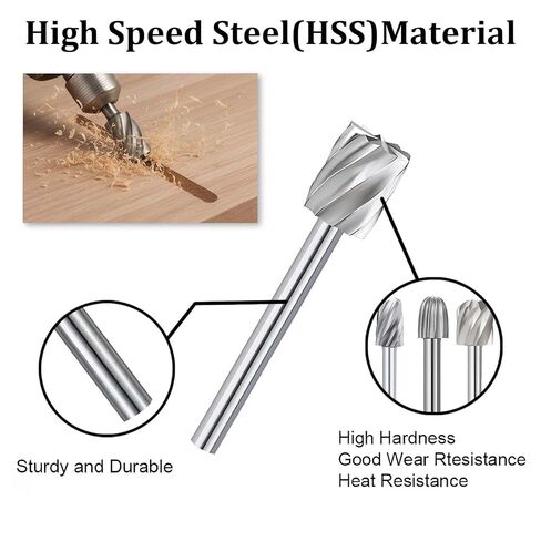 لقم نحت الخشب لقمة توجيه النقش، 20 قطعة HSS مجموعة شفرات دوارة مختلفة مع ساق 1/8 بوصة (3 مم) للأدوات الدوارة لأعمال النجارة DIY والنحت والحفر والنقش والتشذيب in Kuwait