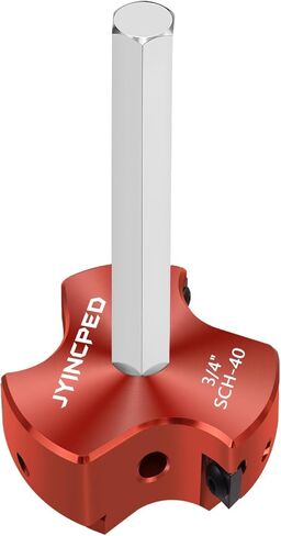 مخرطة أنابيب PVC مقاس 3 بوصات مع شفرة ثلاثية، أداة سباكة لتوفير مأخذ توصيل PVC، مخرطة تركيب الأنابيب البلاستيكية مقاس 3 بوصات لمركز تركيب CPVC ABS مقاس 40 بوصة، تناسب المثاقب القياسية مقاس 1/2 بوصة in Kuwait