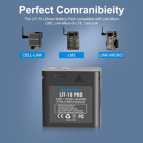 عبوتان من بطارية ليثيوم LIT-10 القابلة لإعادة الشحن، لكاميرات Spypoint Link-Micro وCell-Link وLM2 وLink-Micro-S-LTE الخلوية (بطاريتان) in Saudi Arabia