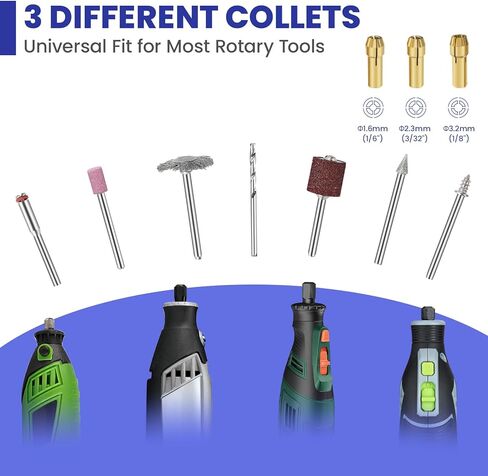 HARDELL 618PCS Rotary Tool Accessories, Rotary Tool Attachment with 1/8" Diameter Shanks, Fits Dremel Rotary Tools, Universal Bits for Sanding, Cutting, Polishing, Grinding, Drilling, Engraving in Kuwait