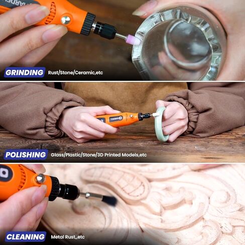 HARDELL 618PCS Rotary Tool Accessories, Rotary Tool Attachment with 1/8" Diameter Shanks, Fits Dremel Rotary Tools, Universal Bits for Sanding, Cutting, Polishing, Grinding, Drilling, Engraving in Kuwait