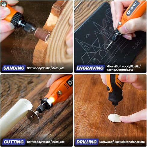 HARDELL 618PCS Rotary Tool Accessories, Rotary Tool Attachment with 1/8" Diameter Shanks, Fits Dremel Rotary Tools, Universal Bits for Sanding, Cutting, Polishing, Grinding, Drilling, Engraving in Kuwait