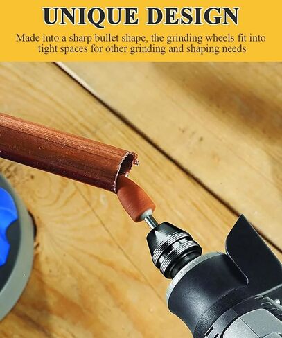 18 Pcs Sanding and Grinding Drill Bit Set, 1/8" Shank Rotary Tool Attachments, Diamond and Aluminium Oxide for Metal, Stone, Ceramic, Glass Polishing, Carving, Rust Removal, Smoothing, Sharpening in Kuwait