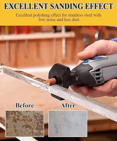 18 Pcs Sanding and Grinding Drill Bit Set, 1/8" Shank Rotary Tool Attachments, Diamond and Aluminium Oxide for Metal, Stone, Ceramic, Glass Polishing, Carving, Rust Removal, Smoothing, Sharpening in Kuwait