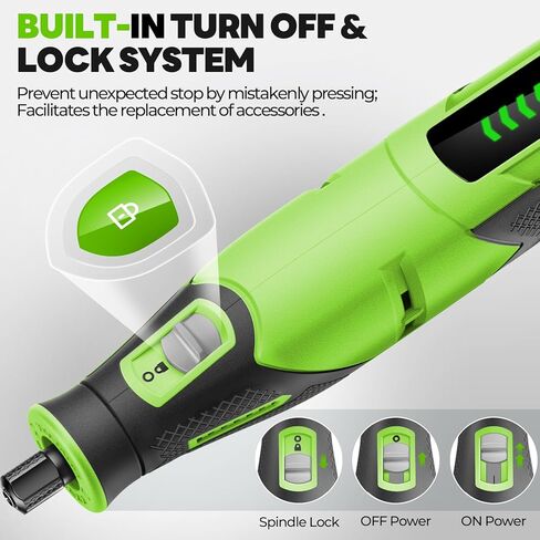 PHALANX Rotary Tool - 4V Cordless Rotary Tool Kit Accessories 80 PCS 2500mAh Battery, Preset 5 Speed Adjustment Grinder Tool for Cutting Sanding Carving Polishing Engraver DIY Crafts(R4-Standard) in Saudi Arabia
