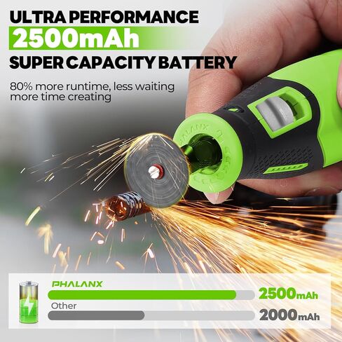 PHALANX Rotary Tool - 4V Cordless Rotary Tool Kit Accessories 80 PCS 2500mAh Battery, Preset 5 Speed Adjustment Grinder Tool for Cutting Sanding Carving Polishing Engraver DIY Crafts(R4-Standard) in Saudi Arabia