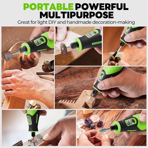 PHALANX Rotary Tool - 4V Cordless Rotary Tool Kit Accessories 80 PCS 2500mAh Battery, Preset 5 Speed Adjustment Grinder Tool for Cutting Sanding Carving Polishing Engraver DIY Crafts(R4-Standard) in Saudi Arabia