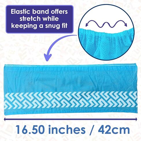 100 Pack Extra Large Disposable Blue Boot and Shoe Covers - Indoor Reusable Shoe Covers Disposable - Non Slip Booties - Fits US Men's Size 14 and Women's 16 Size in Saudi Arabia