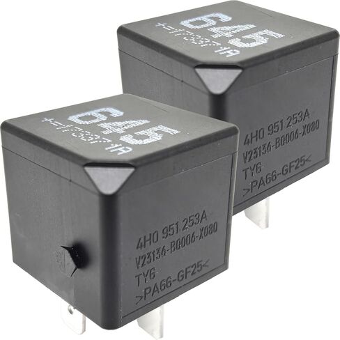 645 4H0951253A V23136-B0006-X080 SPST RELAY-40A 12VDC 4-PIN AUTOMOTIVE RELAY ، متوافق مع أخطاء ومروحة الوقود في فولكس واجن (2018-2023) in Kuwait