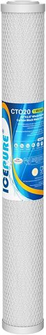 ICEPURE 1 MICRON 20 "× 2.5" CTO CTO CORBON ROSIMINT FILTER CARTRIDGE متوافقة مع C1-20 ، EP-20 ، HX-CB-25-2010 ، F3WCB32 ، حزمة 1 in Kuwait