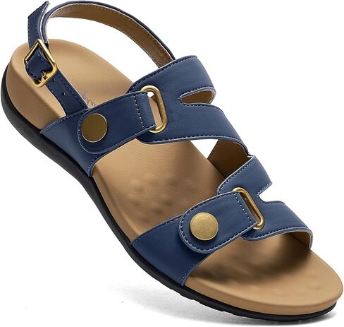 Littleplum Orthopedic Sandals for Women Arch Support Comfortable Flat Adjuatable Sandals for Walking Summer Beach in Saudi Arabia