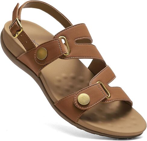 Littleplum Orthopedic Sandals for Women Arch Support Comfortable Flat Adjuatable Sandals for Walking Summer Beach in Saudi Arabia
