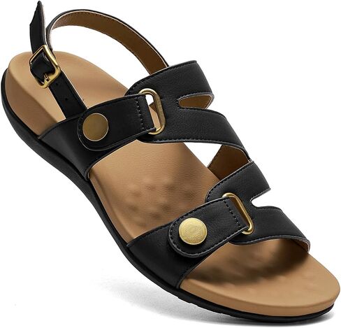 Littleplum Orthopedic Sandals for Women Arch Support Comfortable Flat Adjuatable Sandals for Walking Summer Beach in Saudi Arabia