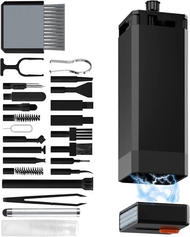 32-in-1 Electronic Cleaning Kit Tech Devices Cleaner for Phone,Computer,Earbud,Airpod,iPhone,Camera,Laptop,Headphone,PC,Monitor,Lens and etc (Black) in Saudi Arabia