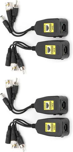 2 زوج 3in1 قوة فيديو الصوت Balun موصل الارسال 8MP CVI AHD TVI CVBS دعم وظائف متعددة لنظام الأمن in Saudi Arabia