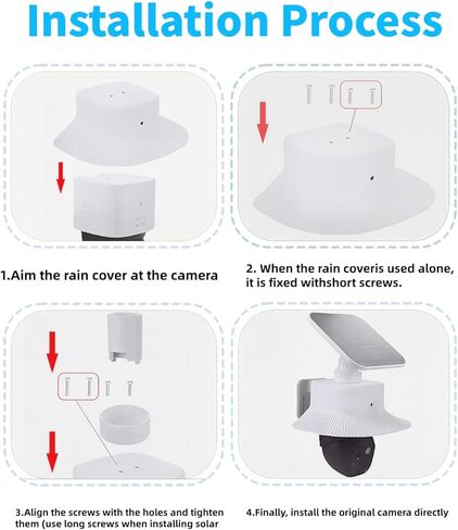 Outdoor Rain Cover for Solar Security Cameras, Compatible with Eufy S340, Dustproof and UV Resistant in Kuwait