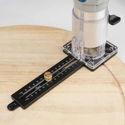 قاعدة راوتر لتشذيب الخشب، 8 مم دبوس 2.5 مم فتحات أظافر CNC سبائك الألومنيوم ABS قاعدة طحن دائرة الشق لـ 65 مم ضياء جهاز توجيه الخشب in Kuwait