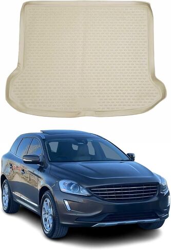 OMAC Cargo Mats Liner for Volvo XC90 2003-2014 Rear Trunk Waterproof TPE Beige in Kuwait