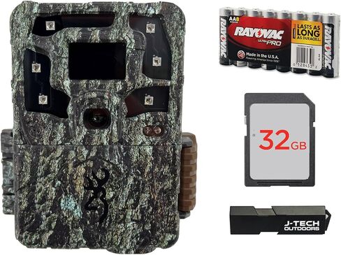 تتضمن حزمة كاميرا لعبة Browning Strike Force Pro X 1080 Trail Game بطاقة ذاكرة سعة 32 جيجابايت و8 بطاريات AA وقارئ بطاقات J-TECH (24 ميجابكسل) | BTC5PX1080، كامو in Kuwait