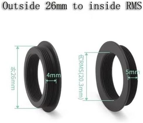 1pc Objective Adapter Ring M25 M26 M27 M32 M39 M42 RMS for Microscope(M26 to RMS) in Saudi Arabia