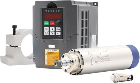 1.5KW ER11 air-cooled spindle motor 220v/380v 4pcs bearings 1.5kw HY inverter & 65mm aluminum bracket(380v) in Saudi Arabia