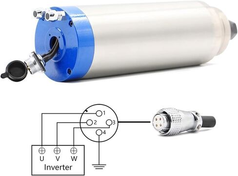 Spindle motor 380v/220v 4.5KW ER20 water-cooled 4 bearings(220V) in Saudi Arabia
