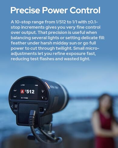Godox AD300Pro II AD300ProII Outdoor Flash,300Ws 2.4G TTL HSS 1/8000s Studio Flash Monolight, 350 Full Power Flashes, 0.01-1.5s Recycle/16-Color Groups/12W Bi-Color Modeling Lamp in Kuwait