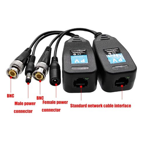 4 في 1 أجهزة إرسال إشارات CCTV لأنظمة AHDs CVIs TVIs CVBS زوج ملتوي نطاقات ممتدة حافظة واقية ABS محولات كاميرا الأمن in Kuwait
