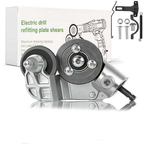 Titanium Drill Nibbler – Sheet Metal Cutting Tool,Sheet Metal Cutter Drill Attachment,Electric Drill Plate Cutte Attachment with Adapter,for Iron, White Sheet, Steel, Copper, Aluminum (2SET) in Kuwait