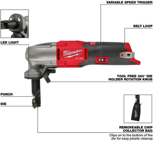 v لـ Milwaukee M12 FUEL 16 مقياس متغير السرعة القاضم (أداة عارية) + TPT Premium cart storekid. in Kuwait