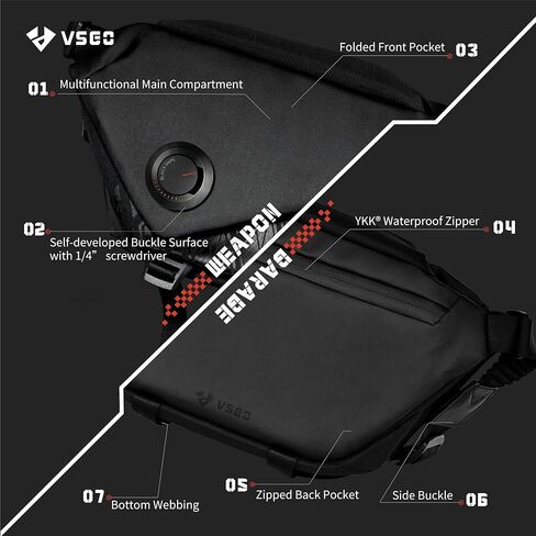 حقيبة كاميرا VSGO 4L، حقيبة كتف كتف مقاومة للماء للرجال والنساء، تناسب الكاميرات بدون مرآة، معدات الطائرات بدون طيار، وأساسيات التكنولوجيا in Kuwait