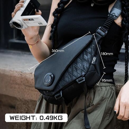حقيبة كاميرا VSGO 4L، حقيبة كتف كتف مقاومة للماء للرجال والنساء، تناسب الكاميرات بدون مرآة، معدات الطائرات بدون طيار، وأساسيات التكنولوجيا in Kuwait