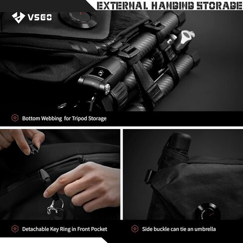 حقيبة كاميرا VSGO 4L، حقيبة كتف كتف مقاومة للماء للرجال والنساء، تناسب الكاميرات بدون مرآة، معدات الطائرات بدون طيار، وأساسيات التكنولوجيا in Kuwait